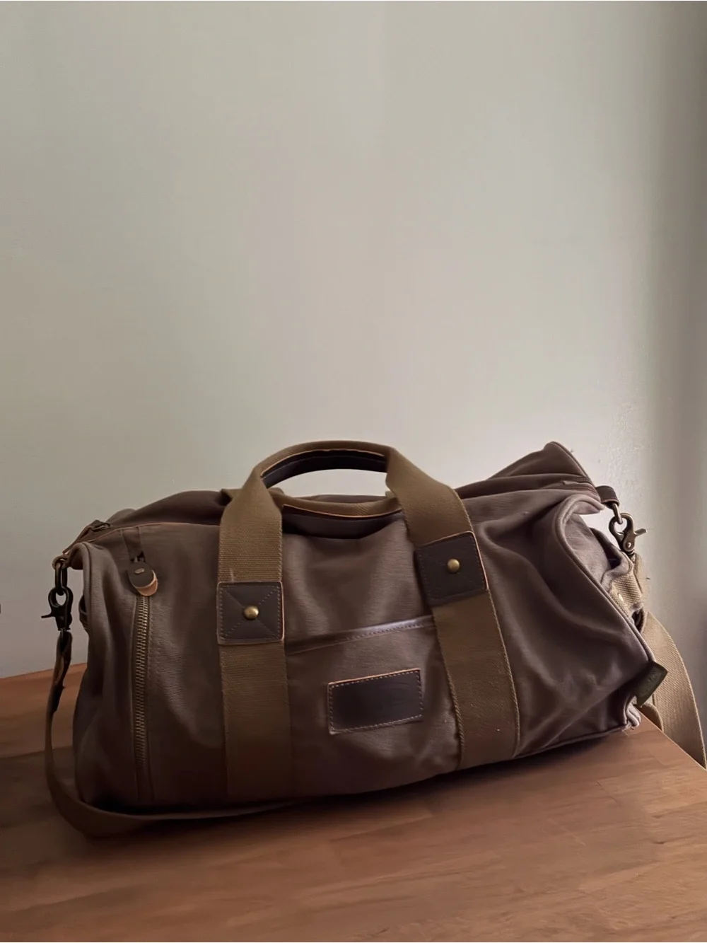 Lake & Trail Heavy Duty Canvas Duffel Bag - Olive Drab Green Weekender